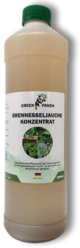 GreenPanda Brennesseljauche-Bio - Jauche Biodünger flüssig universal - 1Liter Garten-Pflanzendünger - 100% Bio Brennnesselsud
