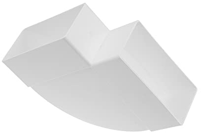 Repa Market 110 x 55/110 x 55 mm Curva per Ventilazione 90° Gomito Piatto ABS Bianco - Rettangolare Aria Aspirazione Scarico Cappa per Cucina, Bagno - Aerazione Rettangolari Canalina, Tubo