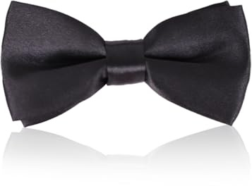 GOZINA Black Clip-on Bow Tie for Kids' Weddings, Birthdays, and Formal Events