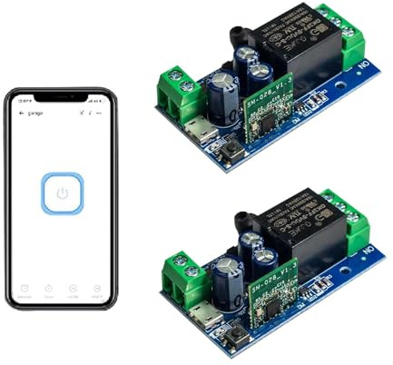 QIACHIP Smart Ewelink APP Rele Wifi Contatto Pulito Modulo,Interruttore Intelligente Remoto Senza fili 1 canali momentary Inching Selflock Controllo DC 5V 12V 48V Compatibile con Alexa/Google Home