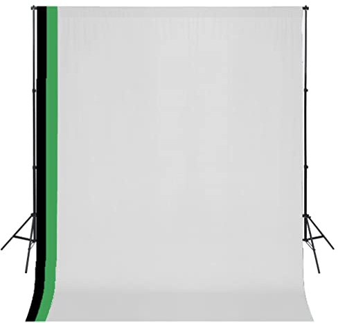 Heimartikel, Fotostudio-Set mit 3 Baumwoll-Hintergründen, verstellbarer Rahmen, 3 x 3 m, passend für Möbel
