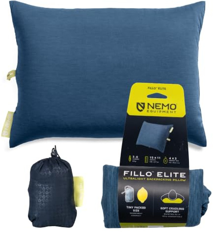 NEMO Equipment Fillo Elite Camping Pillow - Blue Horizon/Citron