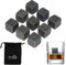 Pierres à glaçons, 9 pièces de pierres à whisky dans un ensemble, pierres de refroidissement du whisky Pierres à whisky, glaçons réutilisables, pour refroidir vin, whisky, gris