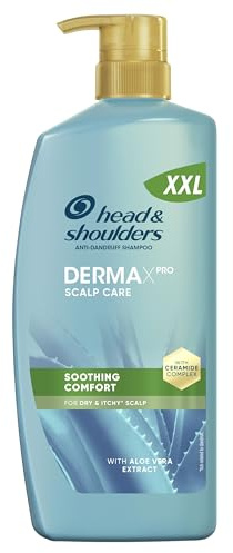 Head & Shoulders DermaXPro Beruhigendes Komfort Anti-Schuppen Shampoo 800ml mit Aloe Vera Extrakt und Ceramidkomplex. Beruhigt trockene, juckende Kopfhaut und hilft, die Hautbarriere zu stärken