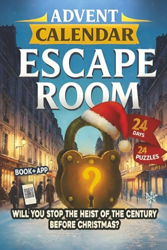 Escape Room Advent Calendar: 24 Brain Teaser Puzzles for Adults - Will You Stop the Heist of the Century Before Christmas?