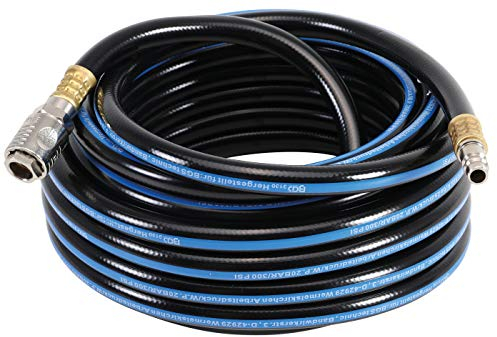 BGS 3130 | Druckluftschlauch | 10 m | Innendurchmesser 8 mm | Druckluftanschluss 1/4 | PVC-Gewebe | mit Schnellverschlusskupplung und Stecktülle