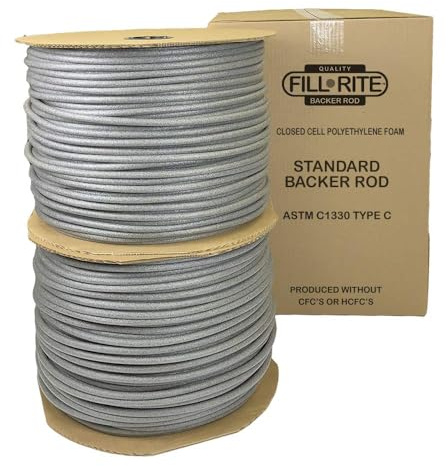 Oodles of Noodles Closed-Cell Foam Backer Rope – 1/2 Inch x 2500 Ft Bulk Roll Crack Filler for Caulking, Grey Foam Gap Filler for Sealant Depth Control, Driveway Expansion Joints, Construction Use