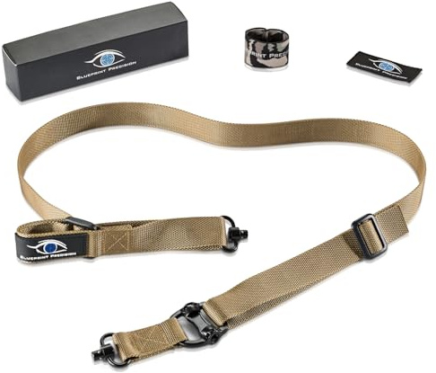 Blueprint Precision Rifle Sling - Durable Two Point Sling with Fast Adjust Pull Tab, Dual QD Mounts & Free Camo Sling Band for Hunting, Range & Tactical Use- Secure Gear Management & Comfortable Carry