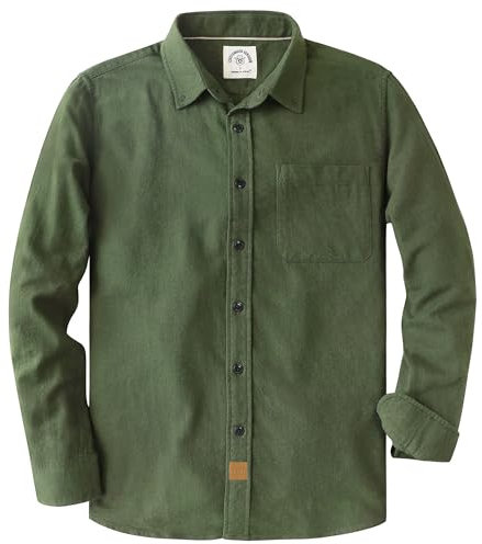 Dubinik® Flanellhemd Herren Kariert Button Down Outdoor Baumwolle Freizeithemden Flanellhemden Herren Langarm