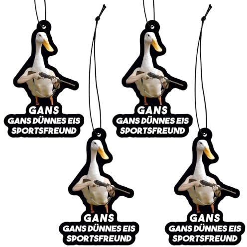 4 Stück Auto Lufterfrischer,Lustige duftbäume auto,Duftbaum mit Gans,Duftbaum lustig,Rückspiegel Auto Lufterfrischer,Hanging Anhänger,Car Air Freshener,Räucherstäbchen für Männer Frauen Geschenk