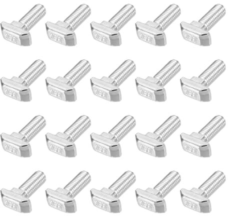 PATIKIL Vis à Tête Marteau M8x16 T, 20 Pièces Vis à Tête Marteau pour Profilé en Aluminium de Série 4545 Standard Européen