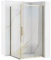 Rea Cabine de douche Rapid Swing Gold Cabine de douche sans receveur de douche Verre de sécurité trempé Transparent 6 mm (Or) Porte: 100 x Paroi: 80 cm