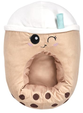 THE CONCEPT FACTORY Chausson Double Kawaii Confort Cocooning Marron | Polyester, chausson double kawaii, 40x20x25 cm, confort optimal, design adorable, cocooning, marron