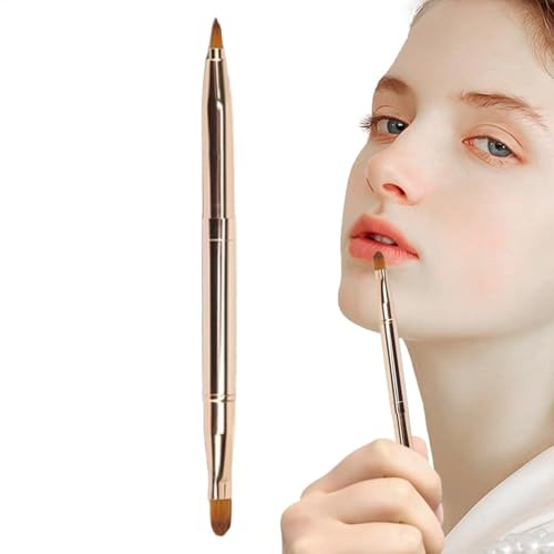 Rivegno a filo con fodera, pennello per il trucco per labbra a doppia