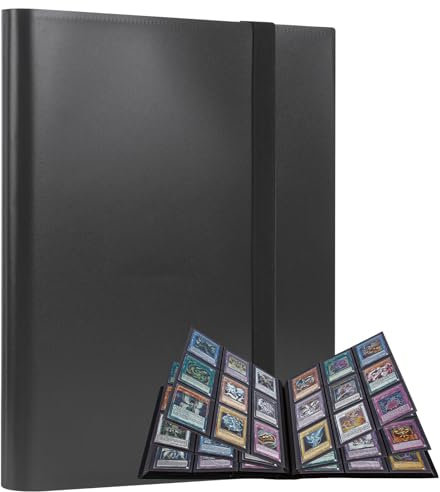 ECOSEAO 9-Pocket Trading Card Album, 360 Pockets Card Binder, Card Collection Folders for MTG, Trading Card Binder Album Holder for TCG football Photographic Cards(Black)