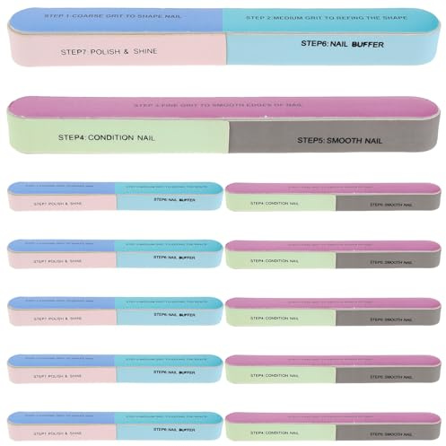 IWOWHERO 20 Piezas Bloques Pulidores de Uñas Caras Profesional para Suavizar Brillo y Pulir Casa y Salón