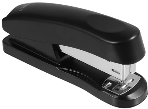 SHERCHPRY 4-pcs Stainless Steel Handheld Staplers for Office and Student Stationery, Black Desktop Paper Stapling Tool for School and Office Use
