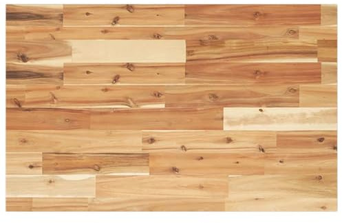LoogCape Massivt trä akaciaträ skrivbordsskiva 100 x 50 x 2 cm med oljebeläggning för kontor, arbetsplats, bordsram, kabelhantering, ergonomisk arbetsplats, hållbar och lätt att rengöra