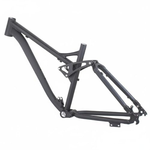 PETSOLA Cadre de Vélo de Montagne Cadre VTT Tout-Terrain à Aluminium Alliage Frein à Disque à Attache Rapide Montage Facile, Noir Mat, Cadre 26 Pouces sans Amortisseur