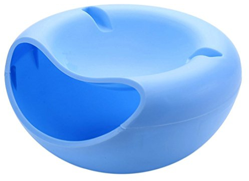 rukauf Snack-Schale Servier-Schale Schüssel für Snacks, Nüsse, Kerne mit Handy Halterung BLAU