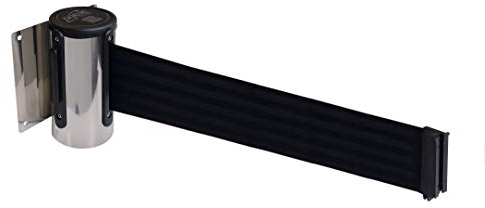 Flexibarrier Wandhalterung inkl. Absperrband (Economy) - 2.3m/4.5m (2.3m, Silber/Schwarz)