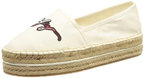 Tommy Hilfiger Tommy Signature Espadrille, Pantofole Donna, Ecru, 40 EU