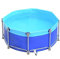 Pool Über Dem Boden, Runde Leinwand Fisch Teich Pool Mit Metall Halterung Verdickungspool Groß Faltbare Plane für Den Außenbereich für Store Up Water Bewässerung ( Farbe : Blau , Größe : 2X1.5M/5000L