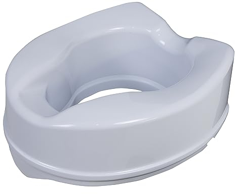 Sanitec - Elevador WC Adulto sin Tapa (10 cm de altura), Alzador WC Adulto, Asiento Elevador WC Universal, Adaptador WC para Mayores y Minusválidos, Elevadores Inodoros para Adultos