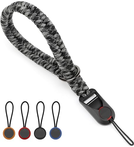 Sunya Kamera Handschlaufe mit Schnellverschluss. Verstellbarer Kameragurt für verschiedene Handgelenke, Ultraleichtes Gewicht Paracord Band Handgelenkschlaufe für DSLR