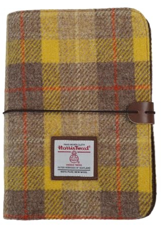 Organizador Harris Tweed A5 con 6 Anillas – Tapeta de Lana Suave Recargable, Carpeta para Hojas e Inserts A5, Cuaderno de Escritura con 80 Páginas (21x14,8 cm)