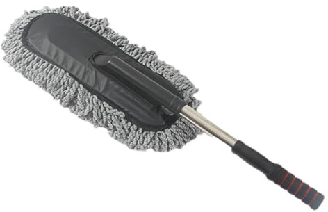 KERALI Plumeau télescopique en microfibre à long manche pour voiture, camion et moto - Doux et anti-rayures - Outil de dépoussiérage rapide pour carrosserie de voiture