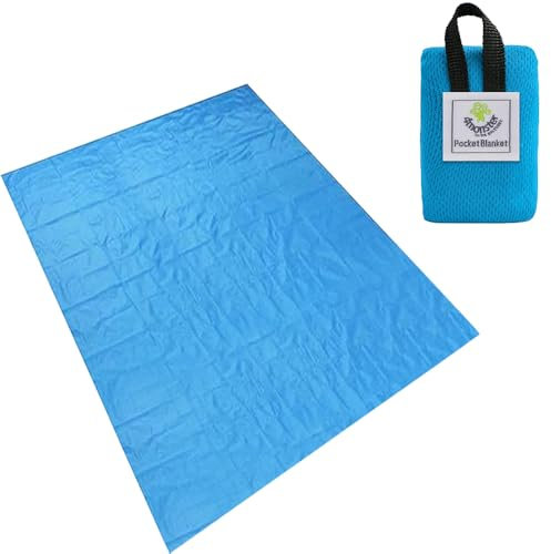 Taasmoog Mini-Picknickdecke, leicht, wasserdicht, Outdoor-Matte, kompakt, faltbar, Reise-Stranddecke für Camping, Wandern, Park, Rucksack und Auto-Essentials (Tragetasche)
