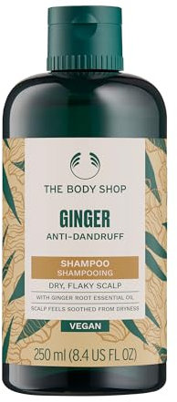 The Body Shop Ginger Anti-Dandruff Shampoo (1x 250ml), Clarifying Shampoo for Dry, Itchy and Flaky Scalp, Vegan Haircare, Suitable for Sensitive Scalps