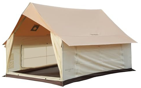 KingCamp Camping Zelt 4-5 Personen Hauszelt 210g TC 150D Oxford Gewebe PU3000mm Wasserdicht Familienzelt 8㎡ Großes Hauszelt Outdoor Zelt für Camping, Glamping, Festivals, Partys