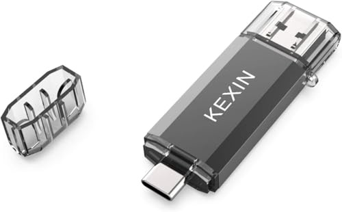 KEXIN Memoria USB C de 512 GB OTG USB C 3.0 2 en 1 para smartphone tipo C, iPhone 15/16, PC, coche Nero