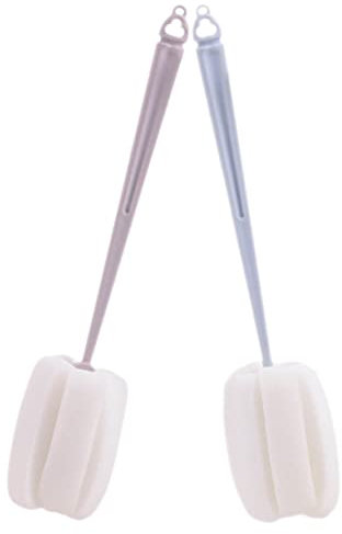 Vaguelly 2pièces Brosse De Nettoyage Pour Bouteille Et Tasse Lot Tête Douce Éponge Pratique Pour Nettoyage Quotidien