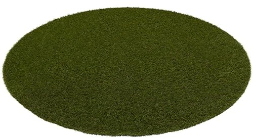 Luxus Kunstrasen Rasenteppich Chelsea Grün Rund in 5 Größen