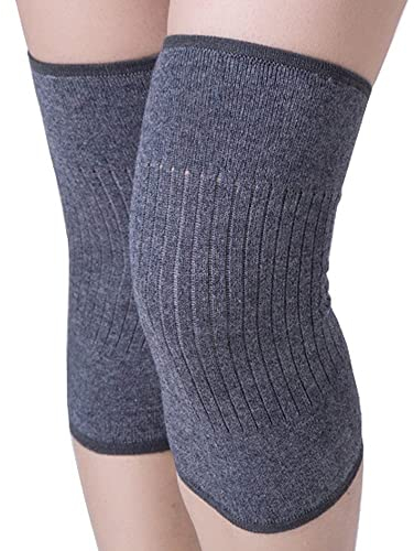 1 Pair Unisex Winter Cashmere Knee Warmer Stretchy Knit Knee Brace Arthritis Knee Wrap Pad Support Band Cold Knee Sleeve for Women Men Yoga Dancing & Other Sports, Arthritis Knee Joint Pain Relief