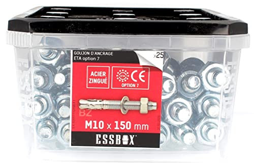 Scell-it ESSBOX de 25 Goujons D'Ancrage 10X150 Acier