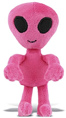 DolliBu Alien Plush 4 Inch Refrigerator Magnet - Fluffy Alien Stuffed Plush Magnet, Fun and Cute Space Magnet for Kitchen Fridge, Locker, Home Decor and Office Decorative Novelty Accessory - Pink
