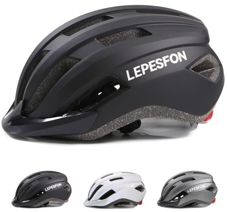Bike Helmet Men Mountain Bike Helmet Women Adjustable Lightweight Breathable MTB Road Helmets Adults LEPESFON with Visor for Commuting 56-61cm