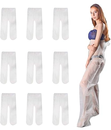 Elitzia Einweg-Vlies-Schutzhose, lang, Sanitär, Yoga, Sauna, für Spa, Schönheit und medizinische Behandlungen, atmungsaktiv, staubdicht, reißfest, 10 Stück