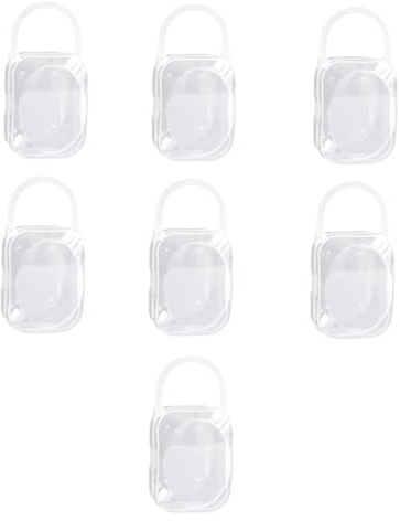 Contenitore per Ciuccio Portatile in PP Bianco, Confezione da 7 Pezzi