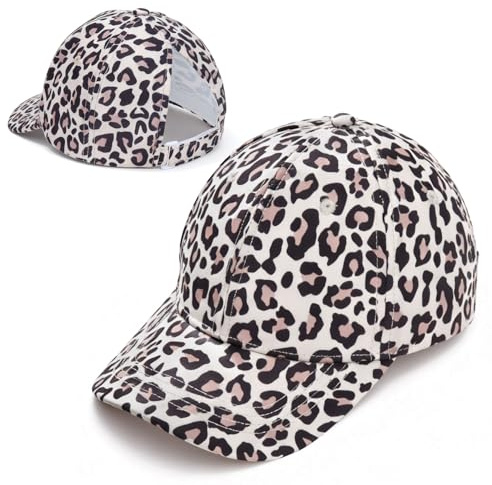 Cappellino da baseball per bambini da 3 a 8 anni, cappello da baseball arcobaleno, berretto da baseball leopardato, cappello estivo per bambini, cappello da baseball per ragazze e ragazzi, bianco e