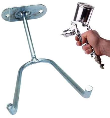 Genérico Soporte para Pistola de Pintura - Gancho Fijo Anticorrosión de Hierro | Estante Antioxido para Botes De Pintura,para Organización de Taller y Garaje en Pared
