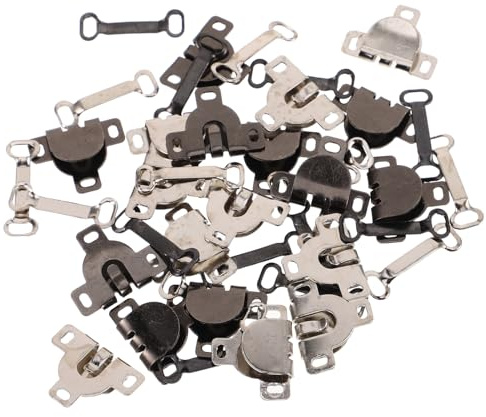Generic Juego de 20 Ganchos de Metal para Pantalones y Vestidos Diseño Versátil y Ajuste de Cintura, Accesorios Prácticos para Costura y Confección
