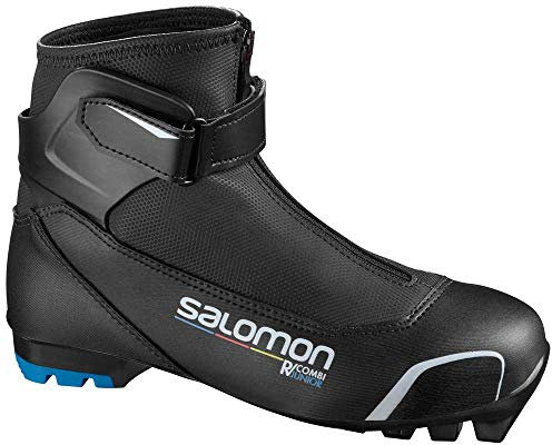 SALOMON Nordic R/Combi Pilot Jr Skischuhe Kinder, Schwarz - Schwarz - Größe: 23.5 EU