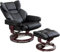 Recliner Chair With footstool, Recliner Armchair Upto 160kg Weight Capacity 135° Reclining Swivel Sofa Chair Ergonomic Couch Bed With UK FR Foam, Tilting & Lock Mechanism For Living Room, Black