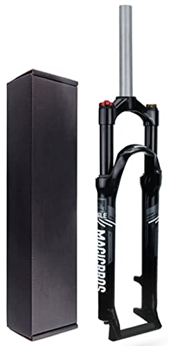 TOMYEUS Mountainbike Gabeln 26/27,5/29 Zoll, Aluminiumlegierung 1-1/8 Stoßdämpfer Federgabel 100mm Federweg Fahrradzubehör (Farbe : Black, Size : 29 Inch)
