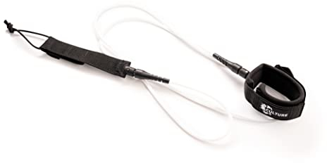 Culture Supply Unisex-Erwachsene Surfboard Surf Leash, Weiss/opulenter Garten, 6ft REG (7mm Cord)